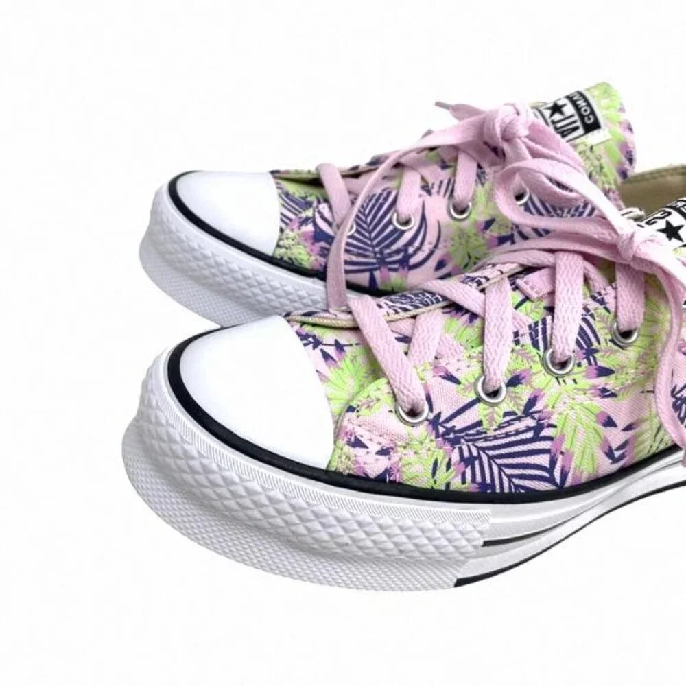 Converse Ctas Eva Lift OX Platform Low Sneakers Canvas A01200F Pink Women Kids